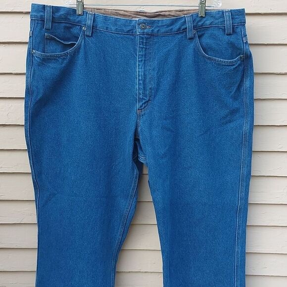 Duluth Trading Reinforced Hems Blue All Cotton Men's Jeans Size 44×30 - Picture 2 of 10